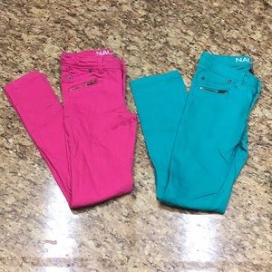Girls Jeans Colored. Used. 2 for $20.